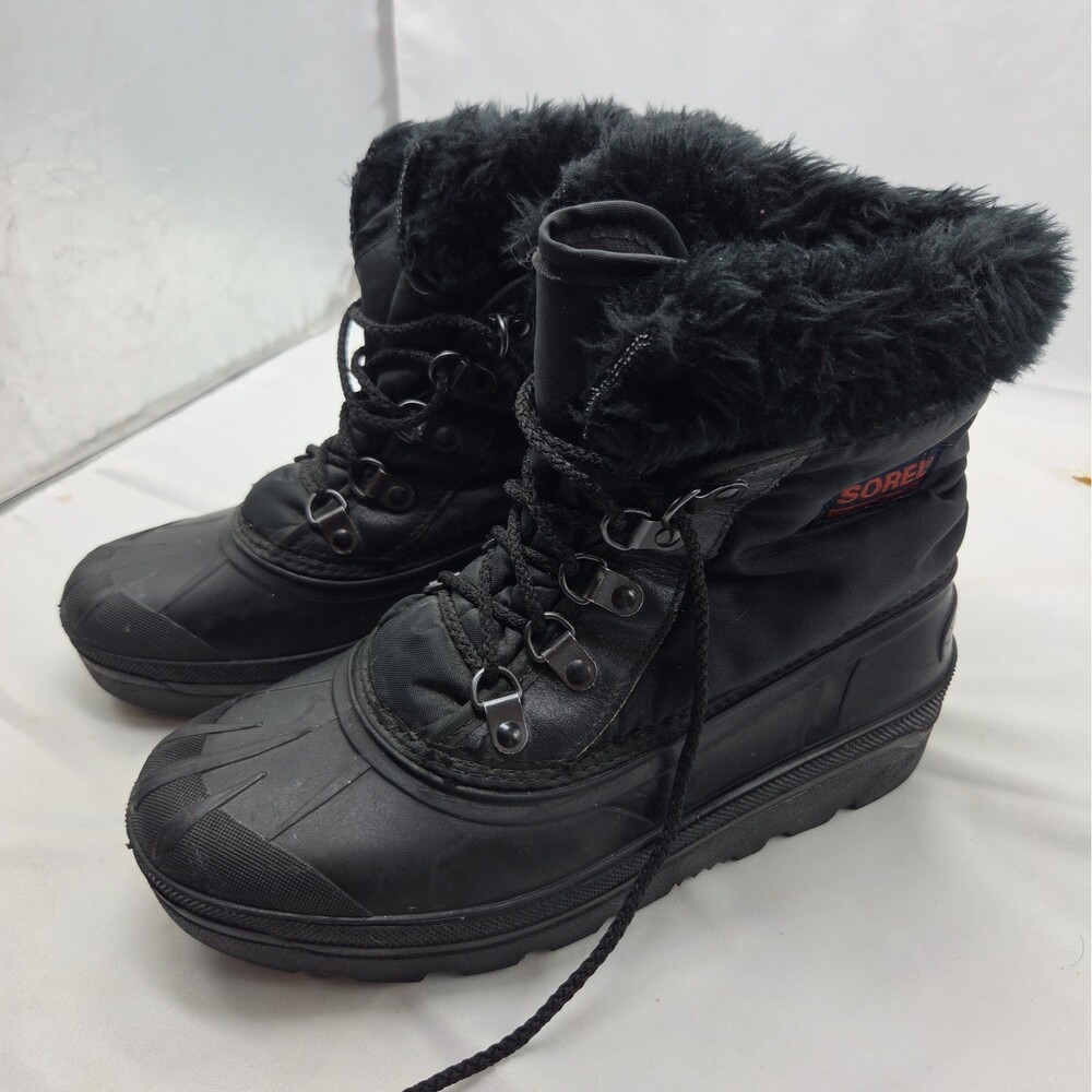 VTG Sorel Women's Green Kaufman Canada Rain Winter Snow Waterproof Boots Siz 7